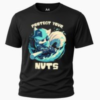 Squirrel Catcher Protect Your Nuts Funny Baseball Cute Gift Cooling Performance Crew T-Shirt