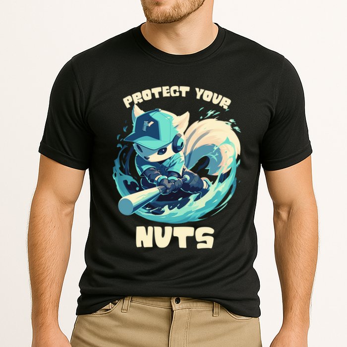 Squirrel Catcher Protect Your Nuts Funny Baseball Cute Gift Cooling Performance Crew T-Shirt