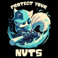 Squirrel Catcher Protect Your Nuts Funny Baseball Cute Gift Cooling Performance Crew T-Shirt