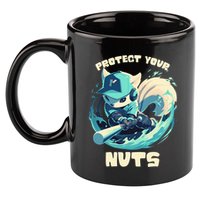 Squirrel Catcher Protect Your Nuts Funny Baseball Cute Gift 11oz C Handle Ceramic Mug