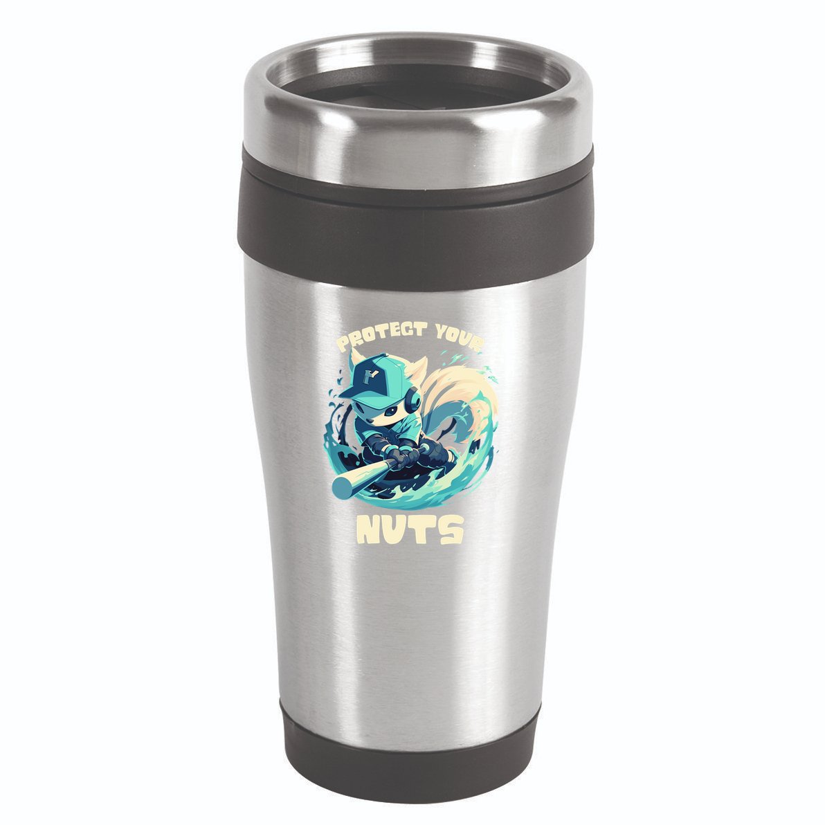 Squirrel Catcher Protect Your Nuts Funny Baseball Cute Gift 16oz Travel Tumbler