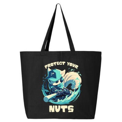 Squirrel Catcher Protect Your Nuts Funny Baseball Cute Gift 25L Jumbo Tote