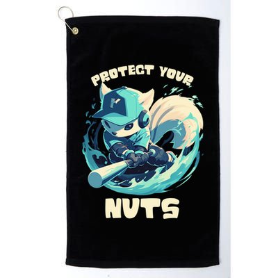 Squirrel Catcher Protect Your Nuts Funny Baseball Cute Gift Golf Towel