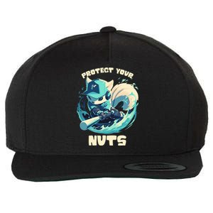 Squirrel Catcher Protect Your Nuts Funny Baseball Cute Gift Wool Snapback Cap