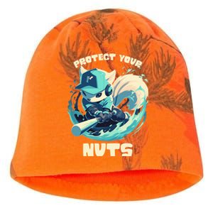 Squirrel Catcher Protect Your Nuts Funny Baseball Cute Gift Kati - Camo Knit Beanie