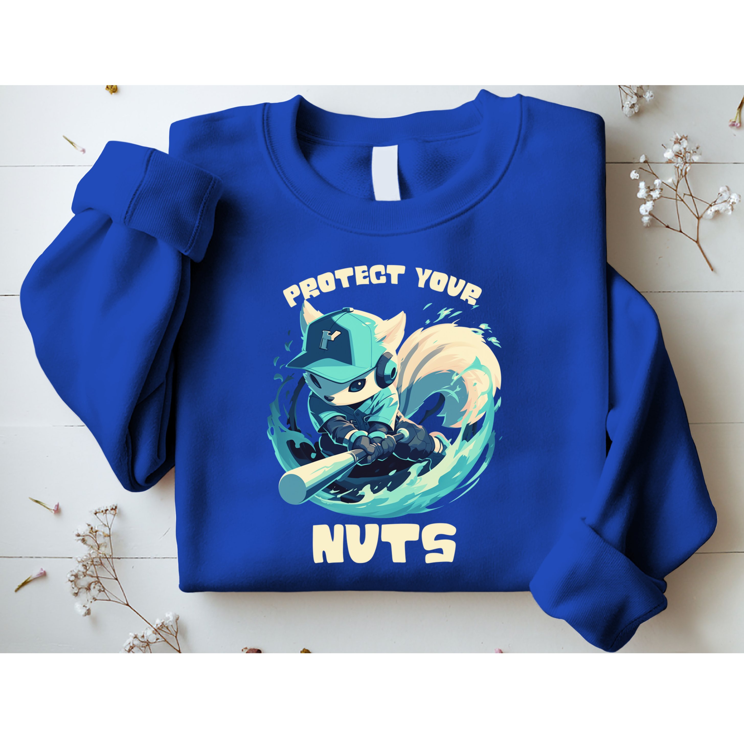 Squirrel Catcher Protect Your Nuts Funny Baseball Cute Gift Sweatshirt