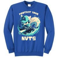 Squirrel Catcher Protect Your Nuts Funny Baseball Cute Gift Tall Sweatshirt