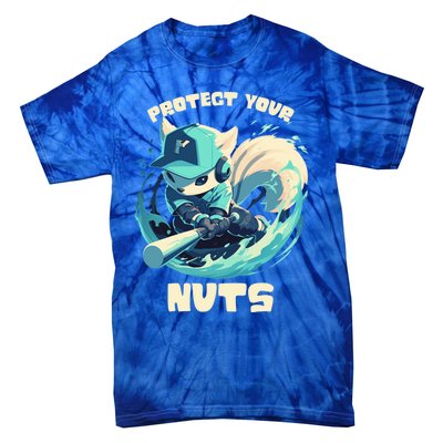 Squirrel Catcher Protect Your Nuts Funny Baseball Cute Gift Tie-Dye T-Shirt