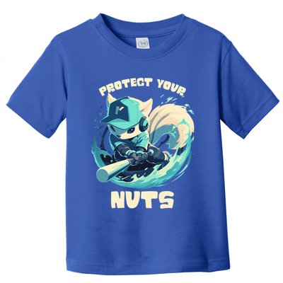 Squirrel Catcher Protect Your Nuts Funny Baseball Cute Gift Toddler T-Shirt