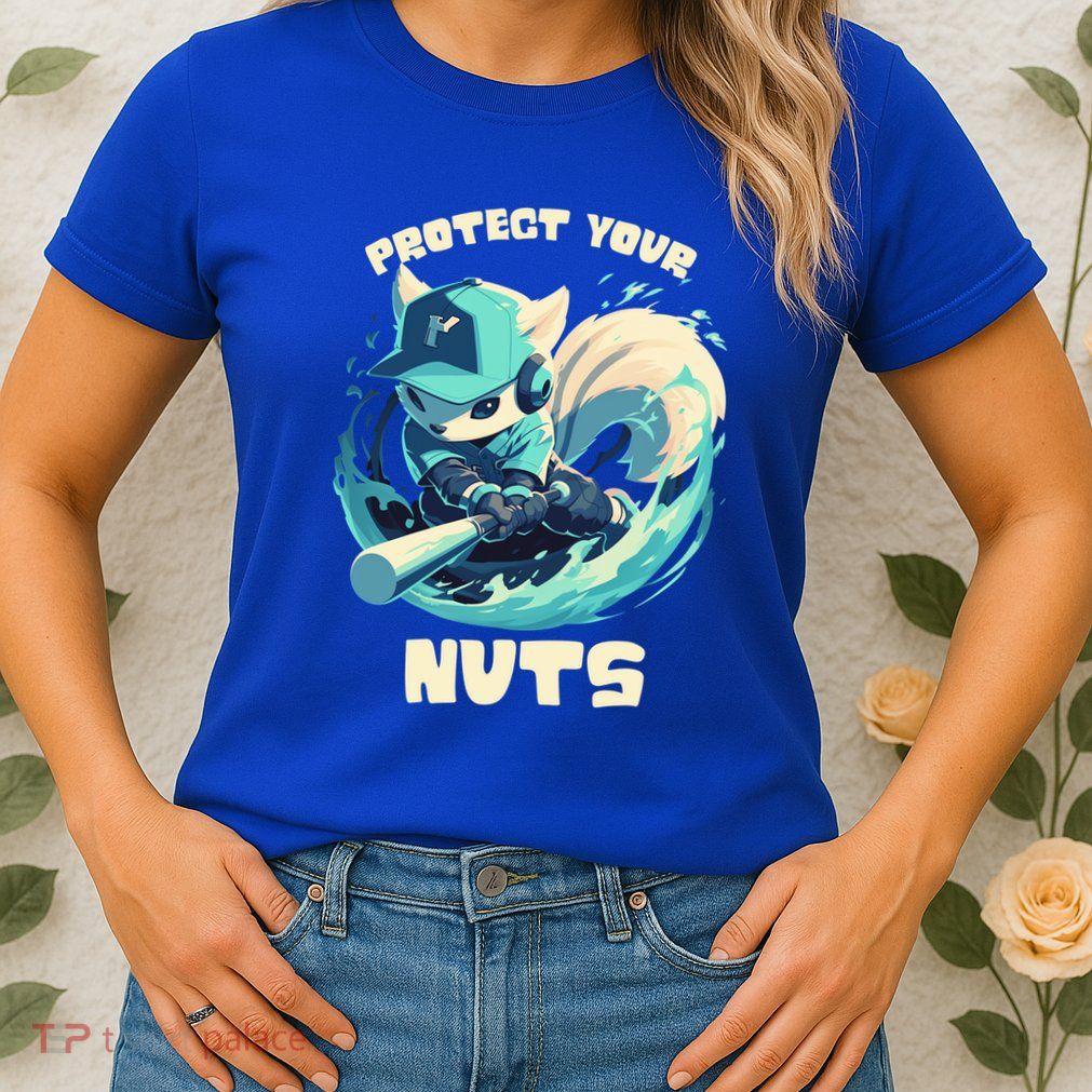 Squirrel Catcher Protect Your Nuts Funny Baseball Cute Gift Womens T-Shirt