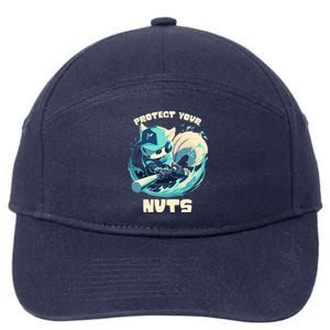 Squirrel Catcher Protect Your Nuts Funny Baseball Cute Gift 7-Panel Snapback Hat