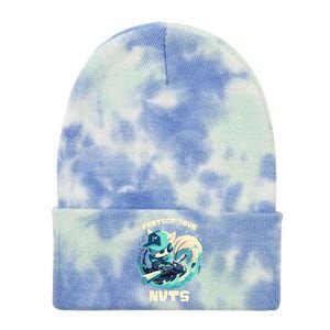 Squirrel Catcher Protect Your Nuts Funny Baseball Cute Gift Tie Dye 12in Knit Beanie