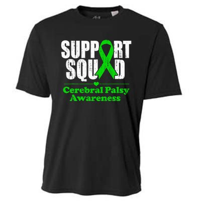 Support Cerebral Palsy Cp Awareness Month Green Ribbon Cooling Performance Crew T-Shirt