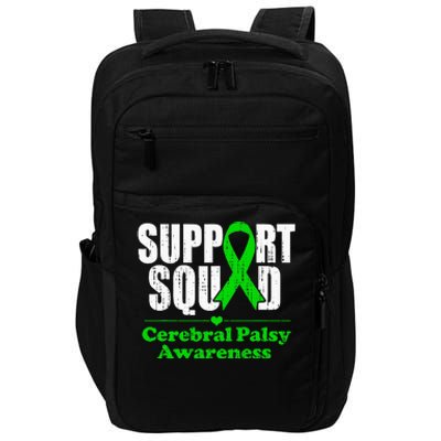 Support Cerebral Palsy Cp Awareness Month Green Ribbon Impact Tech Backpack