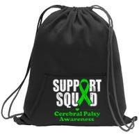 Support Cerebral Palsy Cp Awareness Month Green Ribbon Sweatshirt Cinch Pack Bag