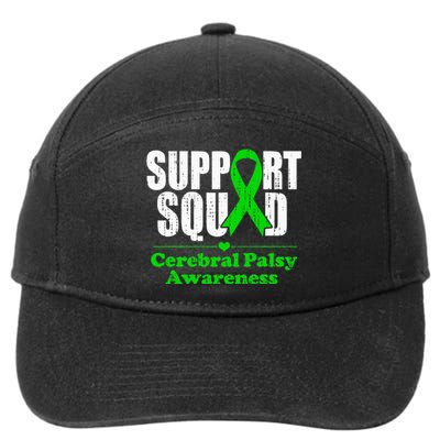 Support Cerebral Palsy Cp Awareness Month Green Ribbon 7-Panel Snapback Hat