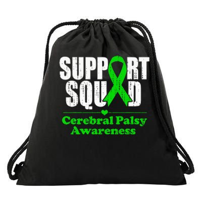 Support Cerebral Palsy Cp Awareness Month Green Ribbon Drawstring Bag