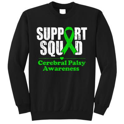 Support Cerebral Palsy Cp Awareness Month Green Ribbon Tall Sweatshirt