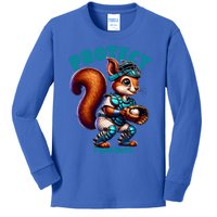 Squirrel Catcher Protect Your Nuts Funny Baseball Gift Kids Long Sleeve Shirt