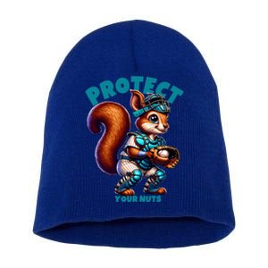 Squirrel Catcher Protect Your Nuts Funny Baseball Gift Short Acrylic Beanie