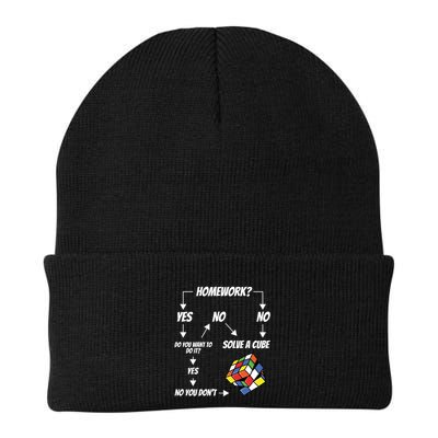 Speed Cubing Puzzle Funny Cubing Cuber Gift Knit Cap Winter Beanie