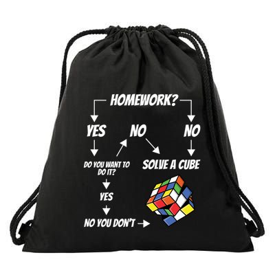 Speed Cubing Puzzle Funny Cubing Cuber Gift Drawstring Bag