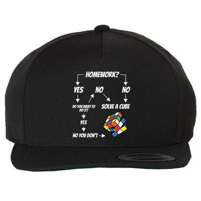 Speed Cubing Puzzle Funny Cubing Cuber Gift Wool Snapback Cap