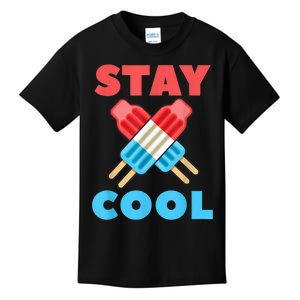 Stay Cool Popsicle Girl Boy Funny 4th Of July Kids T-Shirt