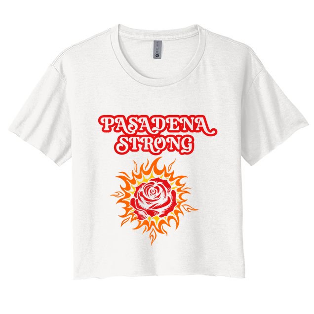 Strong California Pasadena Strong Rose Fire Crop Top