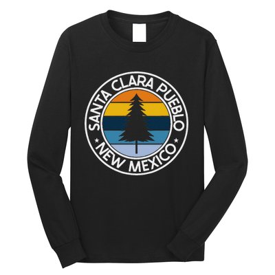 Santa Clara Pueblo New Mexico Nm Usa City Pride Retro Sunset Long Sleeve Shirt