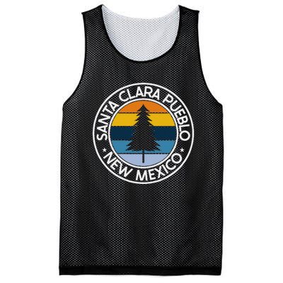 Santa Clara Pueblo New Mexico Nm Usa City Pride Retro Sunset Mesh Reversible Basketball Jersey Tank