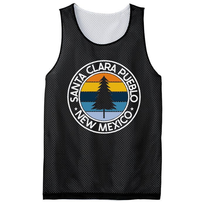 Santa Clara Pueblo New Mexico Nm Usa City Pride Retro Sunset Mesh Reversible Basketball Jersey Tank