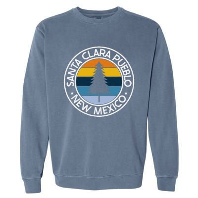 Santa Clara Pueblo New Mexico Nm Usa City Pride Retro Sunset Garment-Dyed Sweatshirt