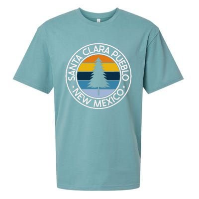 Santa Clara Pueblo New Mexico Nm Usa City Pride Retro Sunset Sueded Cloud Jersey T-Shirt