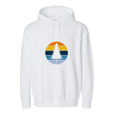 Santa Clara Pueblo New Mexico Nm Usa City Pride Retro Sunset Garment-Dyed Fleece Hoodie