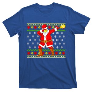 Santa Claus Pickleball Ugly Christmas Pattern Cute Gift T-Shirt