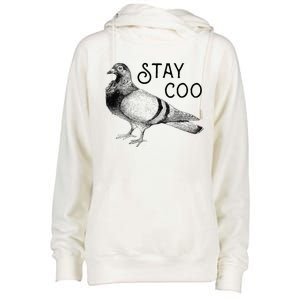 Stay Coo Pigeons Pigeon Breeder Womens Funnel Neck Pullover Hood