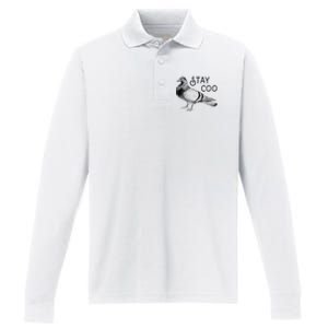 Stay Coo Pigeons Pigeon Breeder Performance Long Sleeve Polo