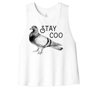 Stay Coo Pigeons Pigeon Breeder Women's Racerback Cropped Tank