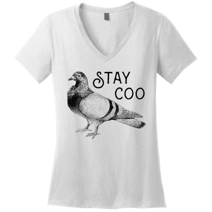 Stay Coo Pigeons Pigeon Breeder Women's V-Neck T-Shirt