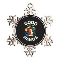 Speed Cubing Puzzle Cube Good With My Hands Metallic Star Ornament