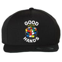 Speed Cubing Puzzle Cube Good With My Hands Wool Snapback Cap