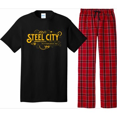 Steel City Pittsburgh Pennsylvania 412 Home Retro Pajama Set