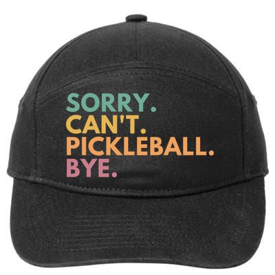 Sorry CanT Pickleball Bye Gift 7-Panel Snapback Hat
