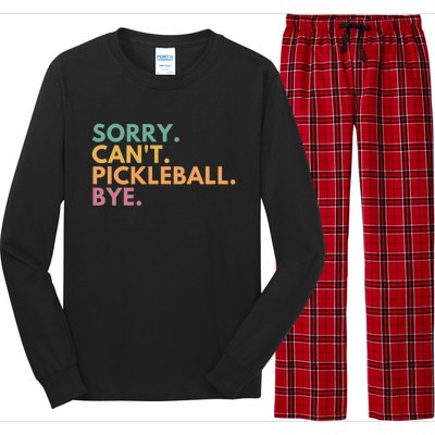 Sorry CanT Pickleball Bye Gift Long Sleeve Pajama Set