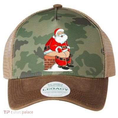 Santa Claus Pooping In Chimney Christmas Toilet Walk Legacy Tie Dye Trucker Hat