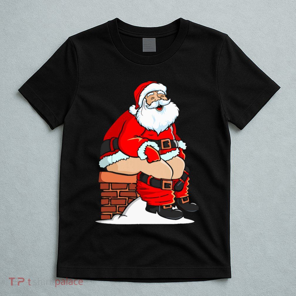 Santa Claus Pooping In Chimney Christmas Toilet Walk T-Shirt