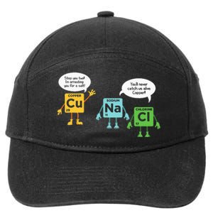 Science Chemistry Periodic Table Funny Scientist Nerd Geeks 7-Panel Snapback Hat