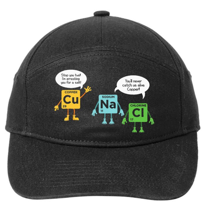 Science Chemistry Periodic Table Funny Scientist Nerd Geeks 7-Panel Snapback Hat