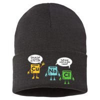 Science Chemistry Periodic Table Funny Scientist Nerd Geeks Sustainable Knit Beanie